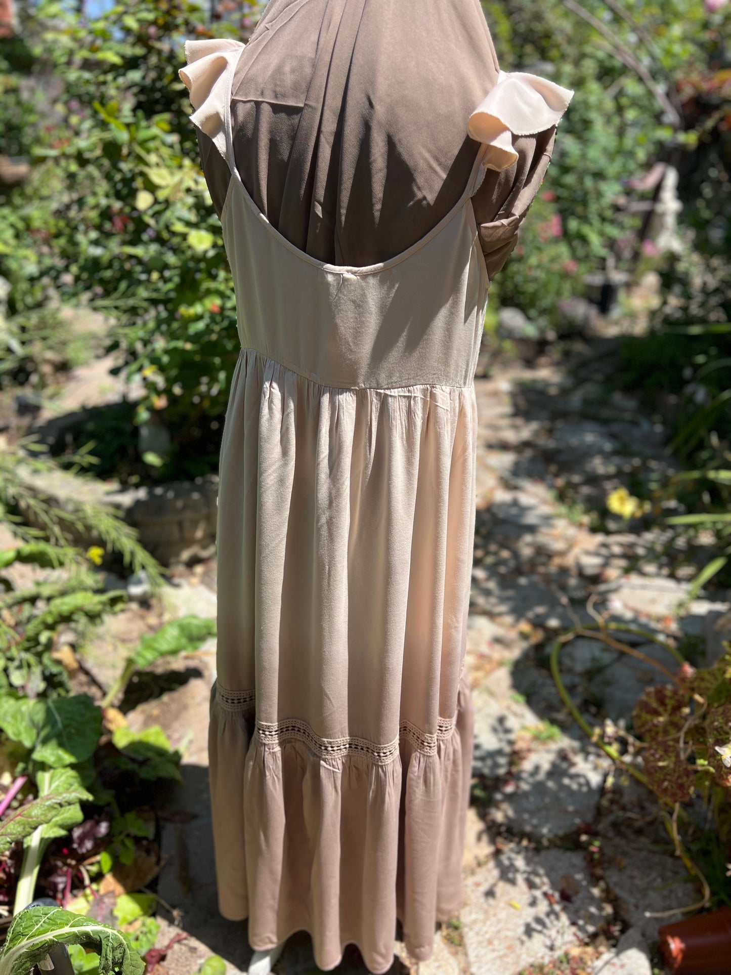 Light flowing long rayon dress