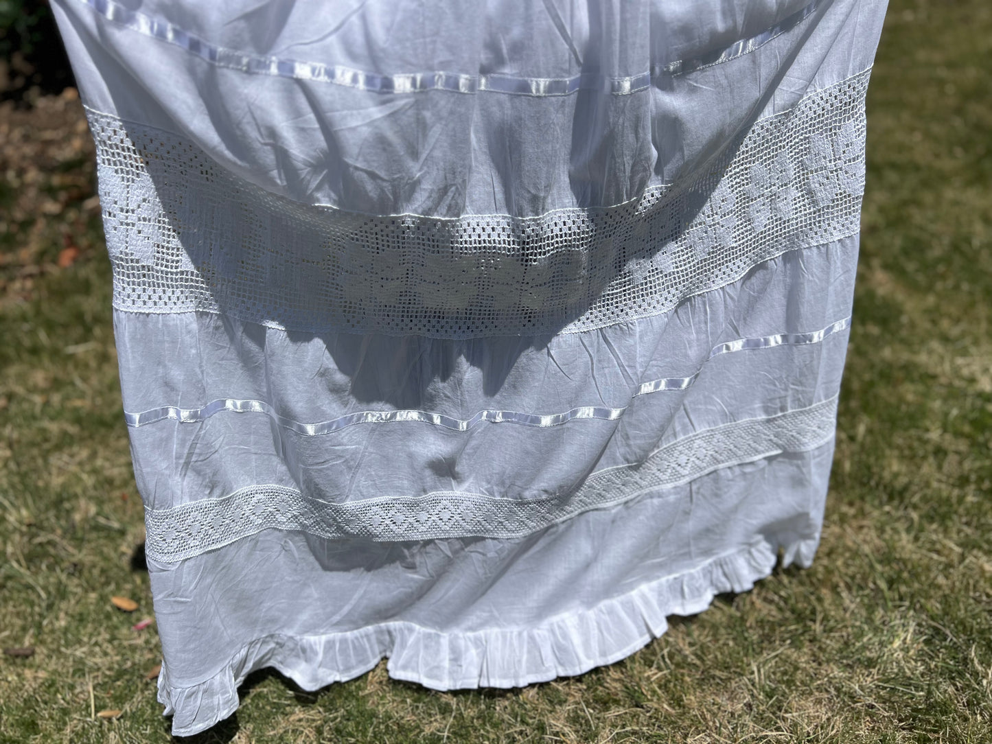 Summer light white cotton dress